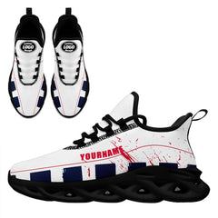 Custom Blue White Red New England MaxSoul Shoes and Hat Combo Offer Personalized Combo ZH-D020264-26