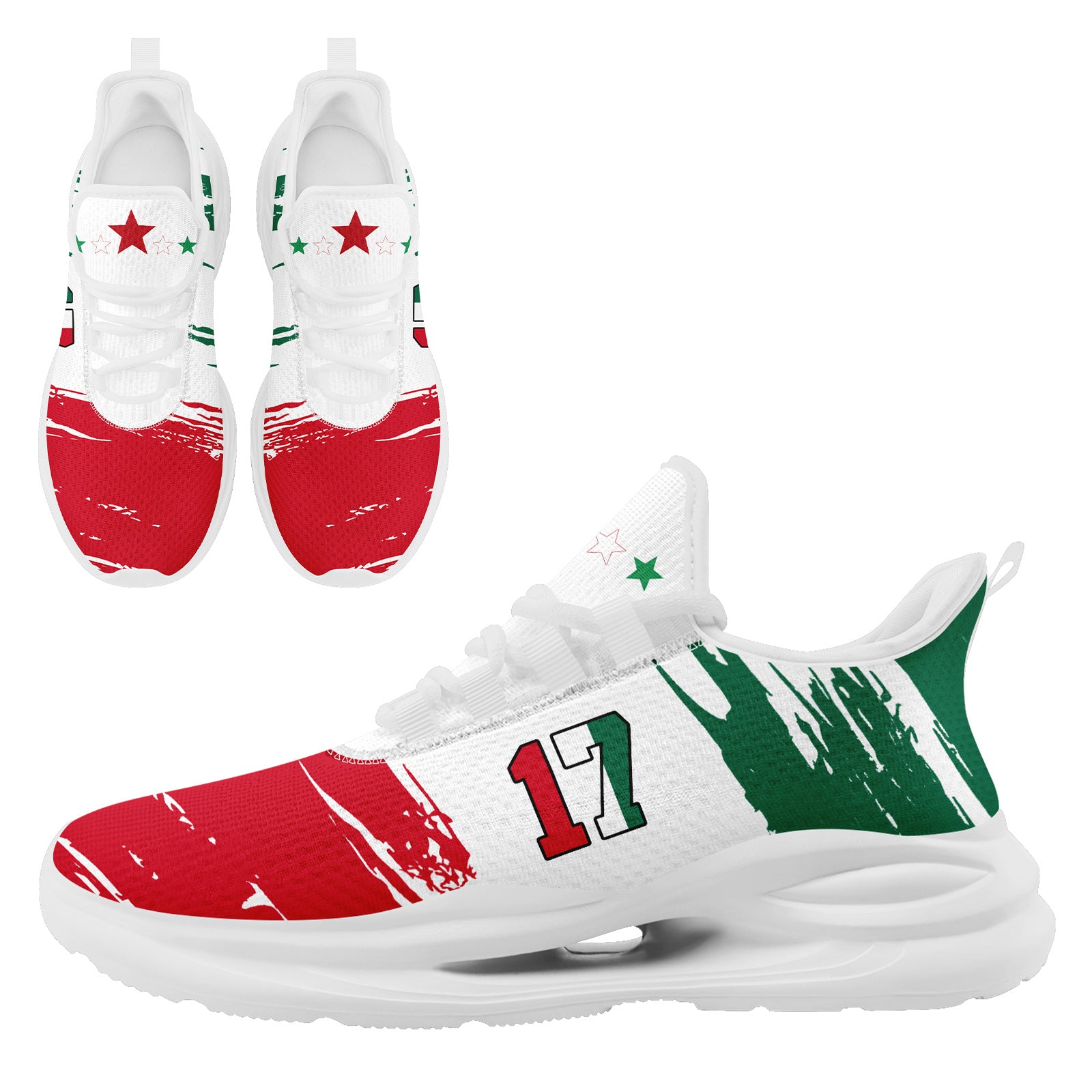 Custom 2026 World Cup Mexico Sneakers DIY Country Flag Running Shoes Lightweight Sport Shoes Gift for Football Fans Personalized Team Name and Logo FN079-F023084-4