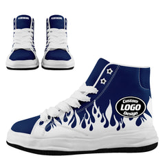 Custom White Blue Dallas Firesoul Shoes Personalized Sneaker FN039-D020272-9