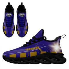 Custom Blue Yellow Baltimore MaxSoul Shoes and Hat Combo Offer Personalized Combo ZH-D020264-2