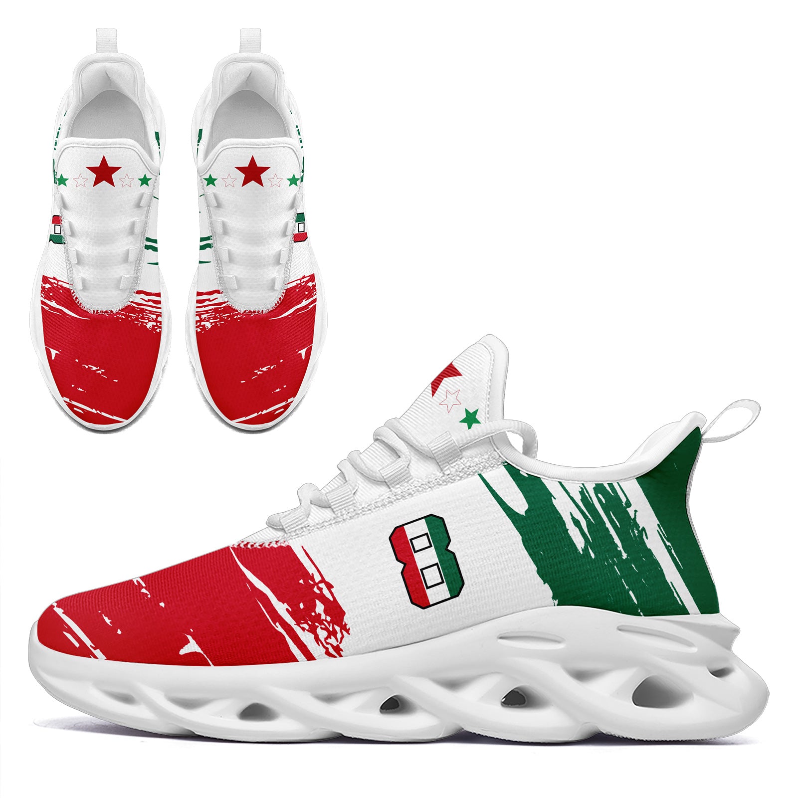 Custom 2026 World Cup Mexico Sneakers DIY Country Flag Running Shoes Lightweight Sport Shoes Gift for Football Fans Personalized Team Name and Logo FN003-F023078-3