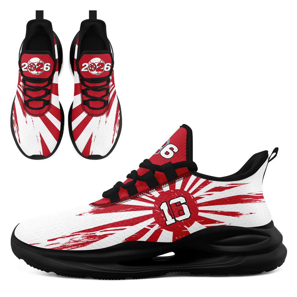 Custom 2026 World Cup Japan Sneakers DIY Country Flag Running Shoes Lightweight Sport Shoes Gift for Football Fans Personalized Team Name and Logo FN079-F023088-3