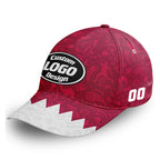 Personalized 2026 Qatar Soccer Fan Hat - Add Your Name & Design Custom 2026 Football Tournament Hat YW061-F025143-2