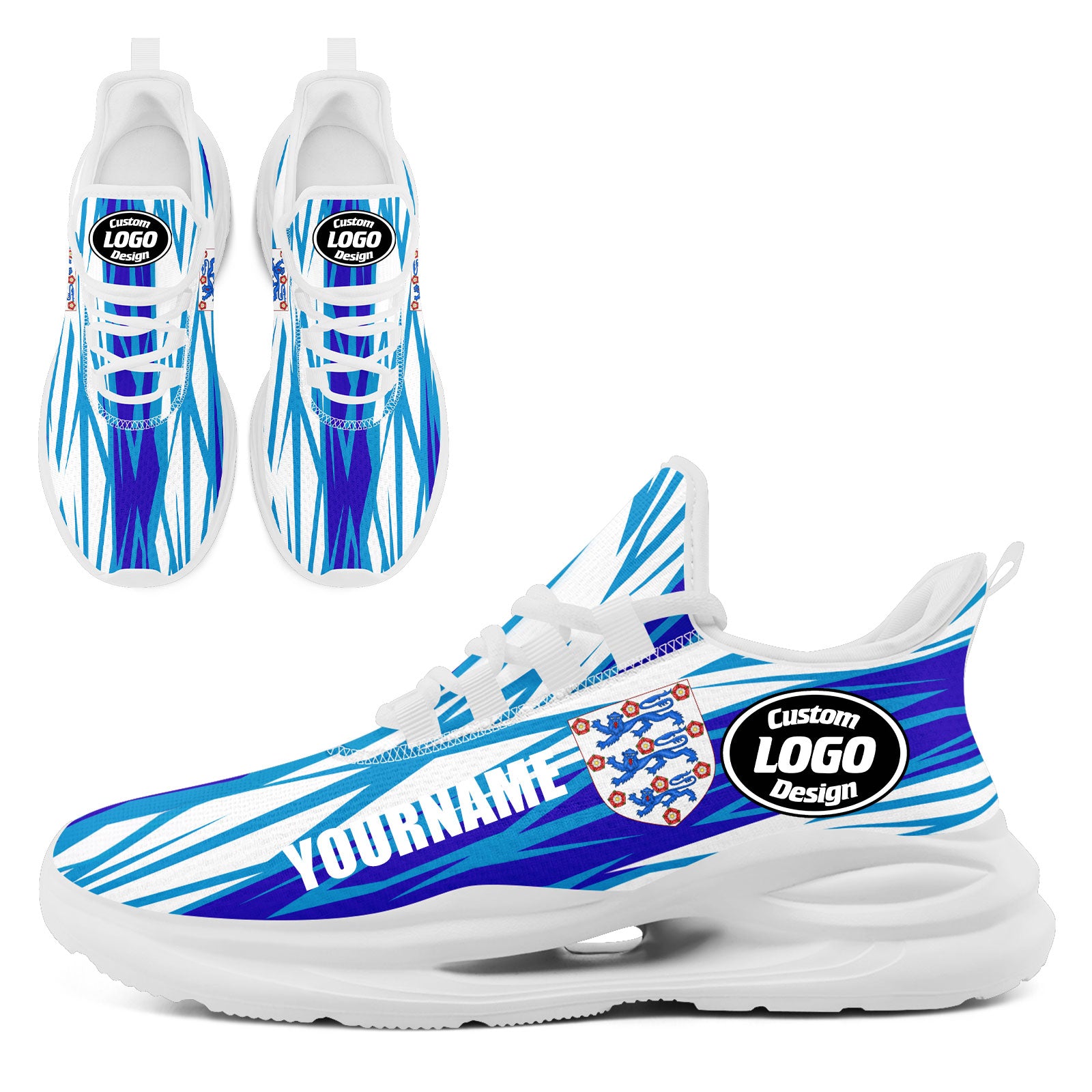 Custom England 2026 World Cup High Quality Soccer Stadium Version Jersey Sneakers Sports Shoes and Hat Combo Offer Personalized Team Name and Logo ZH-F025133-4