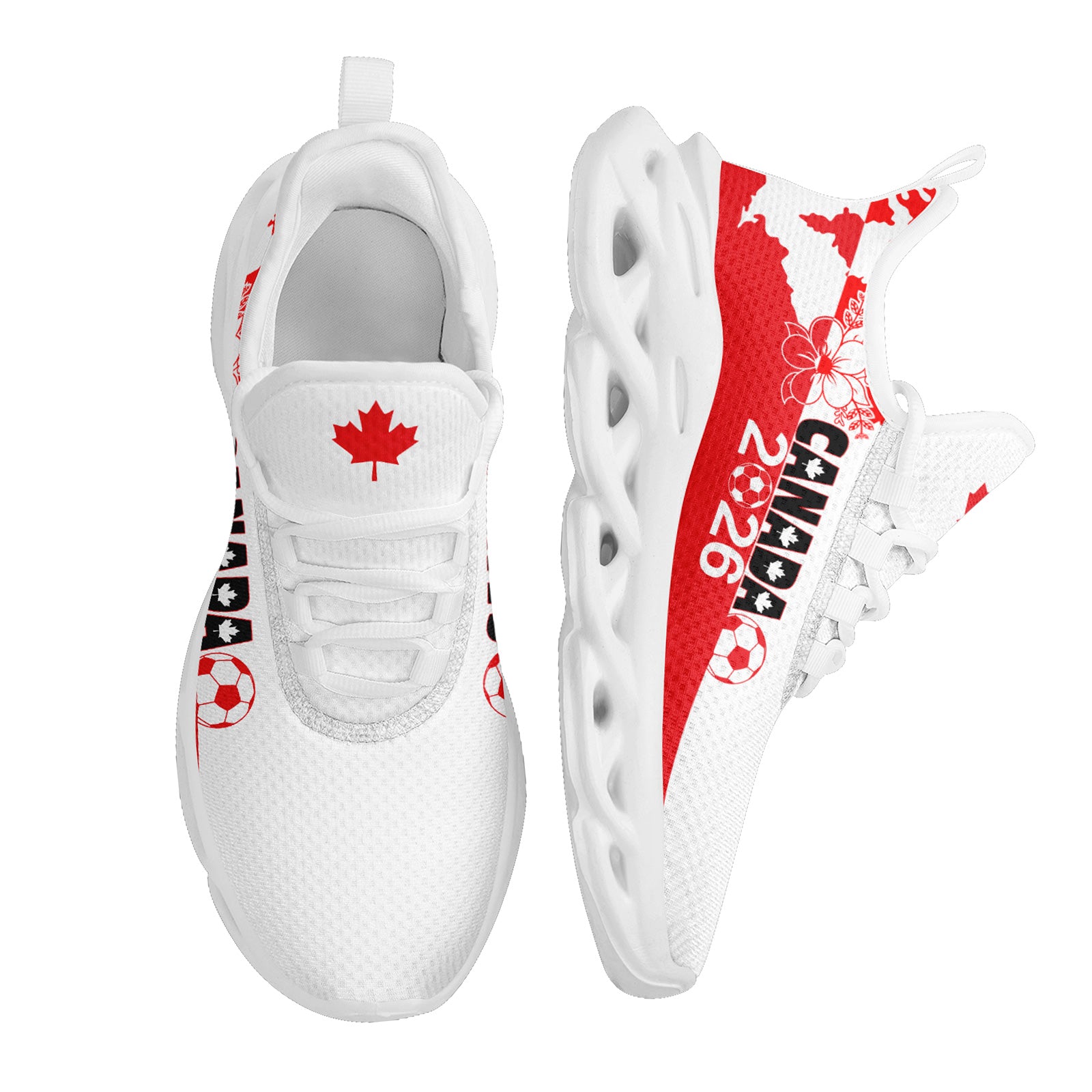 Custom 2026 World Cup Canada Sneakers DIY Country Flag Running Shoes Lightweight Sport Shoes Gift for Football Fans Personalized Team Name and Logo FN003-F023060-5