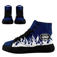 Custom White Blue Dallas Firesoul Shoes Personalized Sneaker FN039-D020272-9