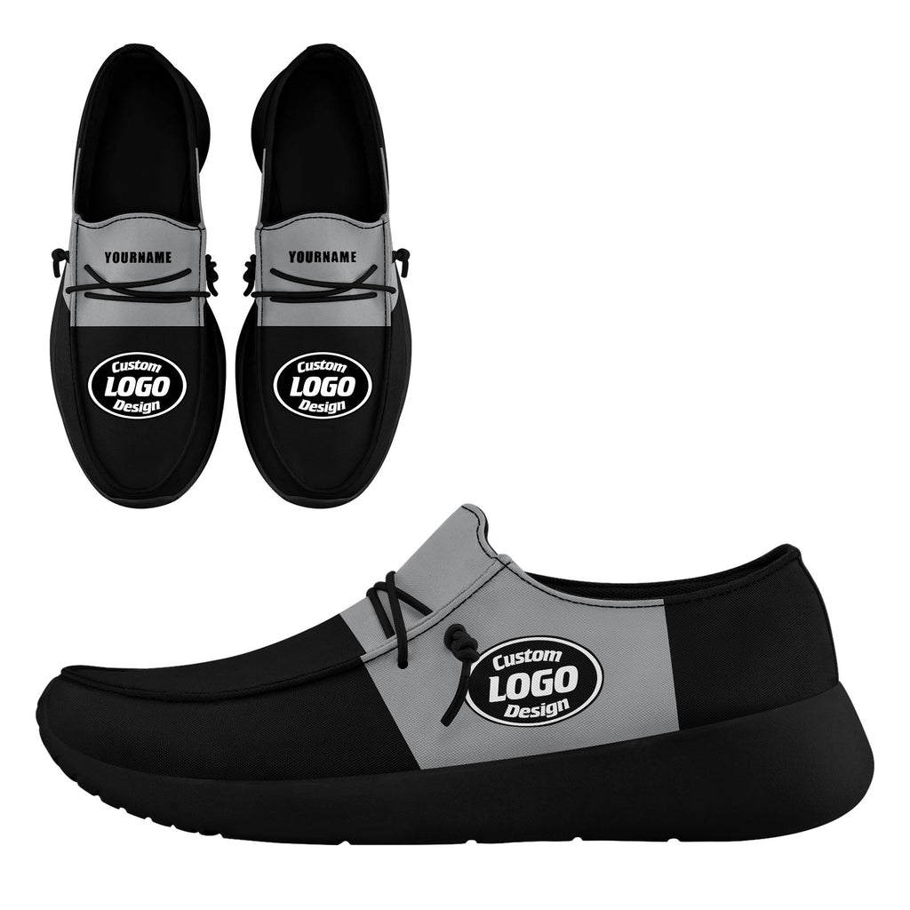 Custom Black White Gray Las Vegas Jacket and Sports Shoes Combo Offer Personalized Combo ZH-D020294-20