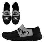 Custom Black White Gray Las Vegas Jacket and Sports Shoes Combo Offer Personalized Combo ZH-D020294-20