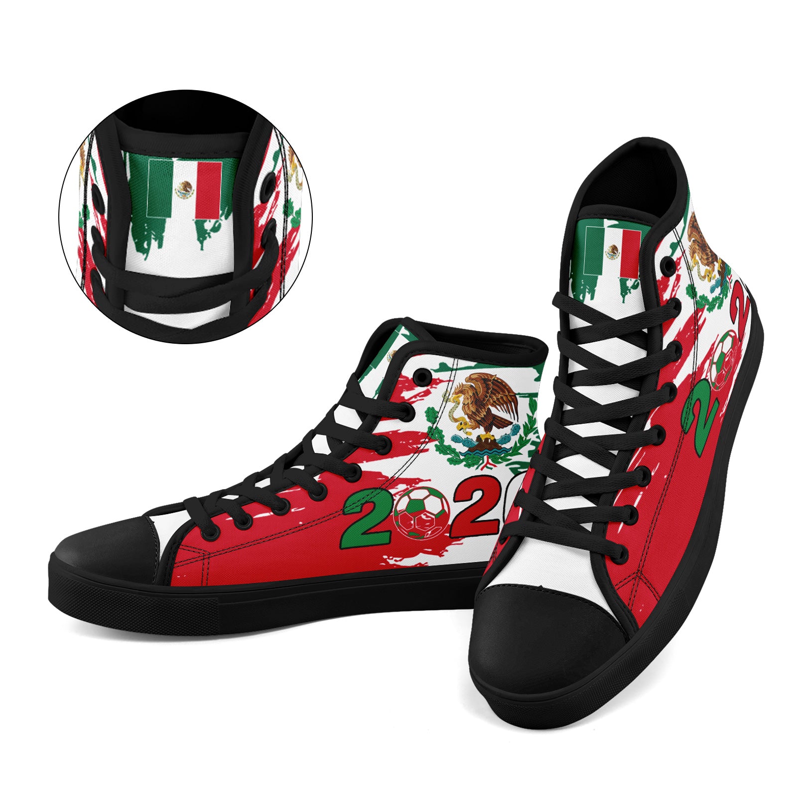 Custom 2026 World Cup Mexico Sneakers DIY Country Flag Running Shoes Lightweight Sport Shoes Gift for Football Fans Personalized Team Name and Logo FN024-F023059-1