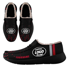 Custom Black Red Atlanta Shoes Personalized Sneaker FN042-D020279-3