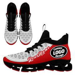 Custom Red Gray Maxsoul Shoes Personalized Sneaker FN030XD-D020388-21