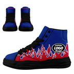 Custom Blue White Red Buffalo Football Jersey and Firesoul Sports Shoes Combo Offer Personalized Combo ZH-D020273-4