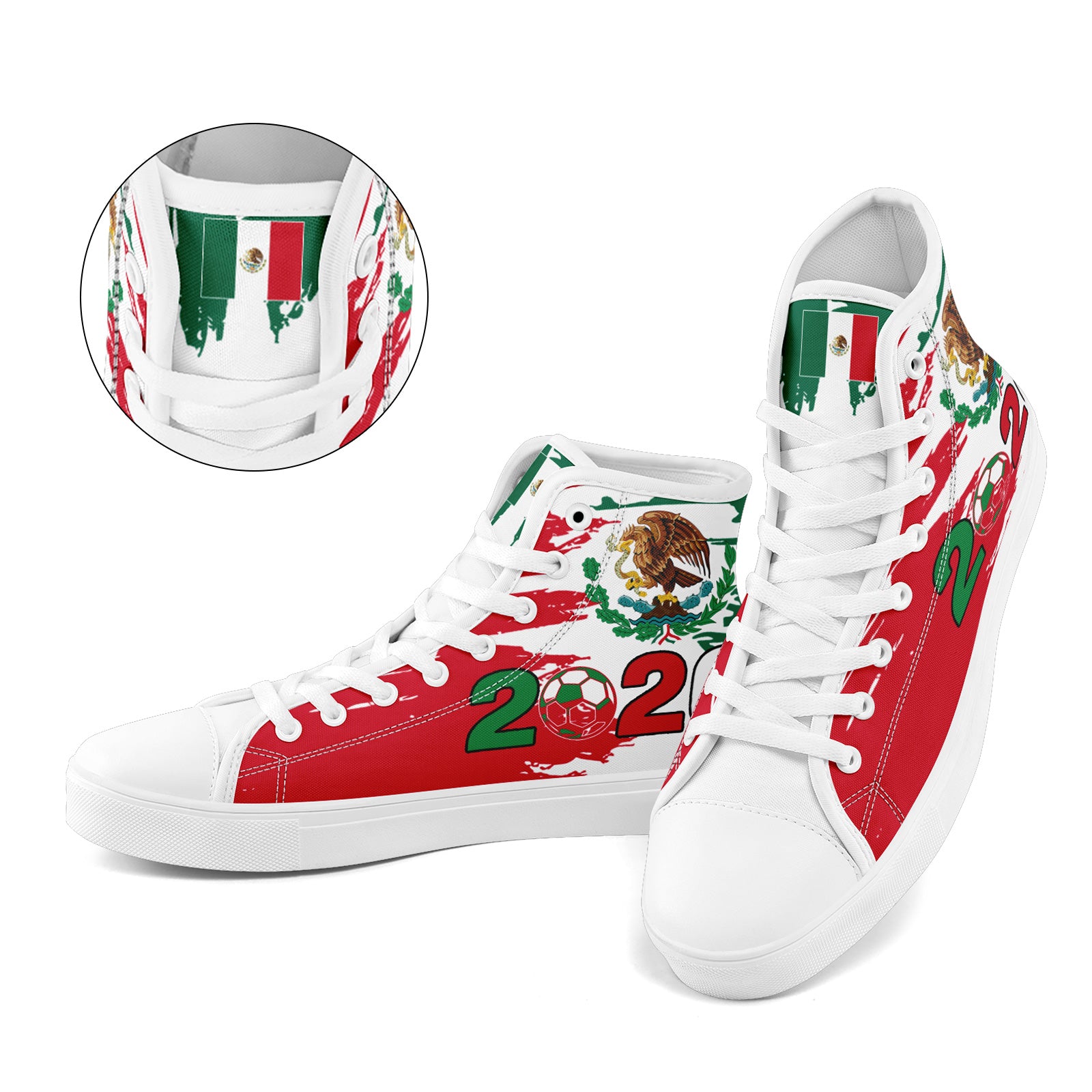 Custom 2026 World Cup Mexico Sneakers DIY Country Flag Running Shoes Lightweight Sport Shoes Gift for Football Fans Personalized Team Name and Logo FN024-F023059-1