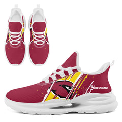 Custom Arizona Personalized Team NFL Fan Gear Sneakers – Unisex Gameday Athletic Shoes Custom Team Name Sports Runners FN079-E020219-1