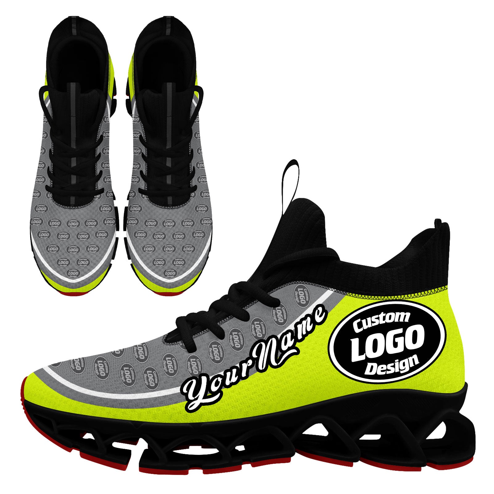 Custom Green Gray Maxsoul Shoes Personalized Sneaker FN030XD-D020388-22