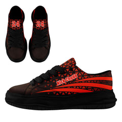 Custom Black Orange Ohio Shoes Personalized Sneaker FN038-D023003-8