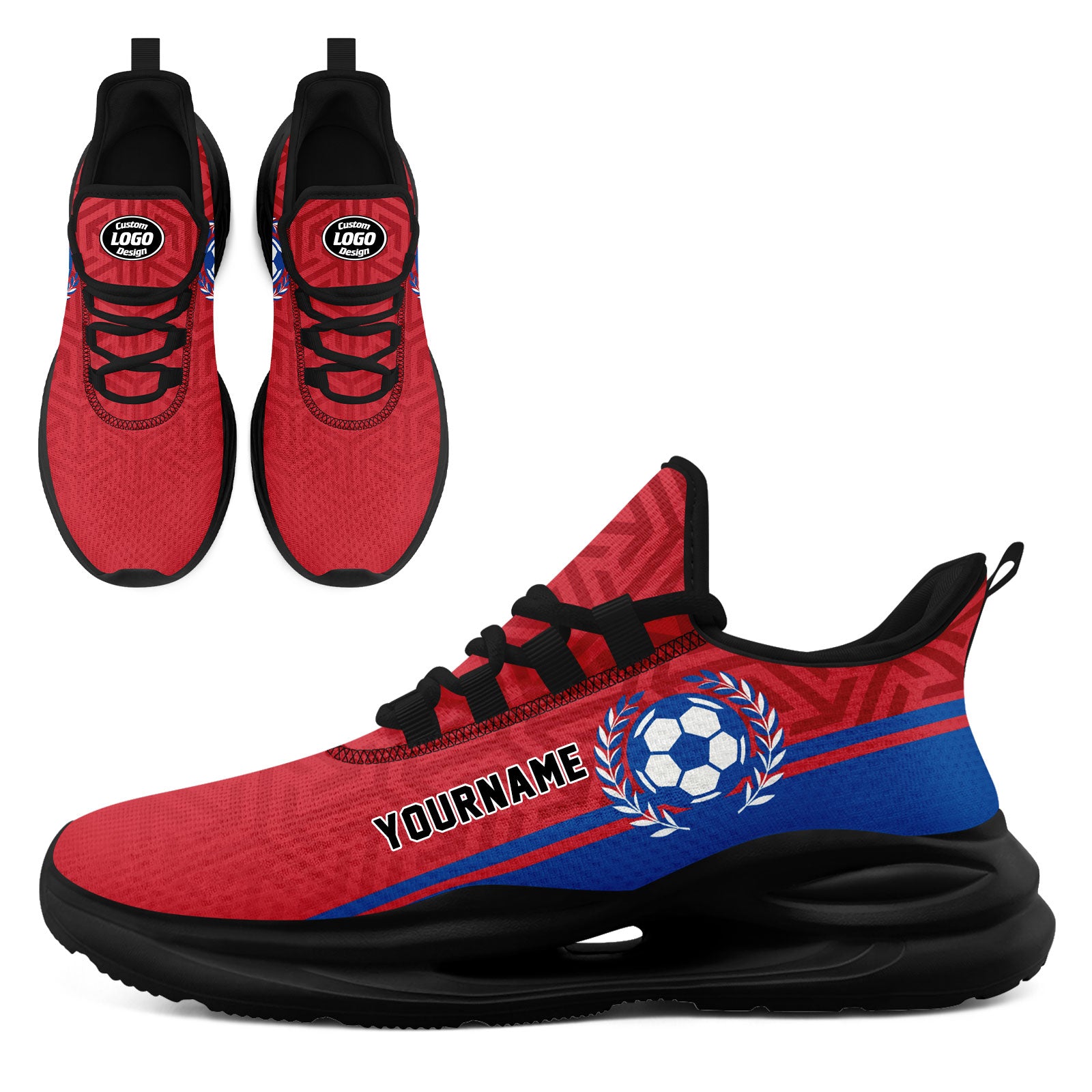 Custom South Korea 2026 World Cup Sneakers DIY Country Flag Running Shoes Lightweight Sport Shoes Gift for Football Fans Personalized Team Name and Logo FN079-F009131-1