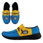 Custom Yellow Blue Los Angeles Jacket and Sports Shoes Combo Offer Personalized Combo ZH-D020294-22