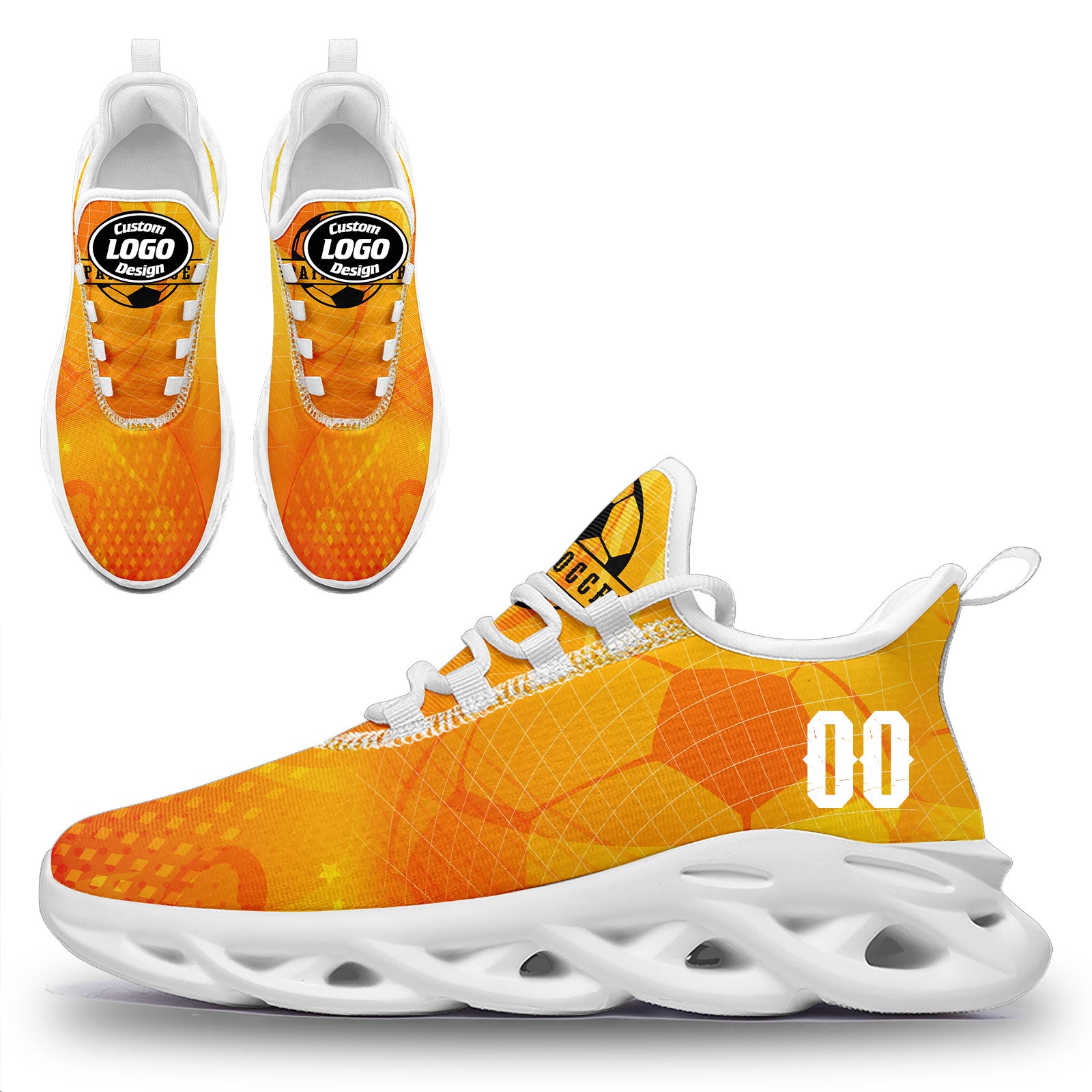 Custom Spain 2026 World Cup Sneakers DIY Country Flag Running Shoes Lightweight Sport Shoes Gift for Football Fans Personalized Team Name and Logo FN003-F025036-5