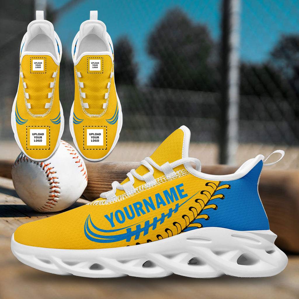 Custom Yellow Jersey MaxSoul Shoes and Hat Combo Offer Personalized ZH-bd0b00e0-9