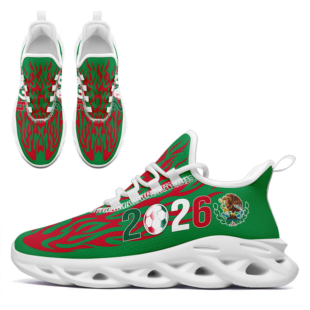 Custom 2026 World Cup Mexico Sneakers DIY Country Flag Running Shoes Lightweight Sport Shoes Gift for Football Fans Personalized Team Name and Logo FN003-F023075-4
