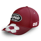 Personalized 2026 Qatar Soccer Fan Hat - Add Your Name & Design Custom 2026 Football Tournament Hat YW061-F025143-3