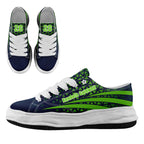 Custom Blue White Washington Football Jersey and Sports Shoes Combo Offer Personalized Combo ZH-D023031-27