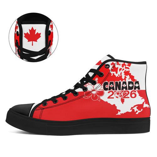 Custom 2026 World Cup Canada Sneakers DIY Country Flag Running Shoes Lightweight Sport Shoes Gift for Football Fans Personalized Team Name and Logo FN024-F023064-5