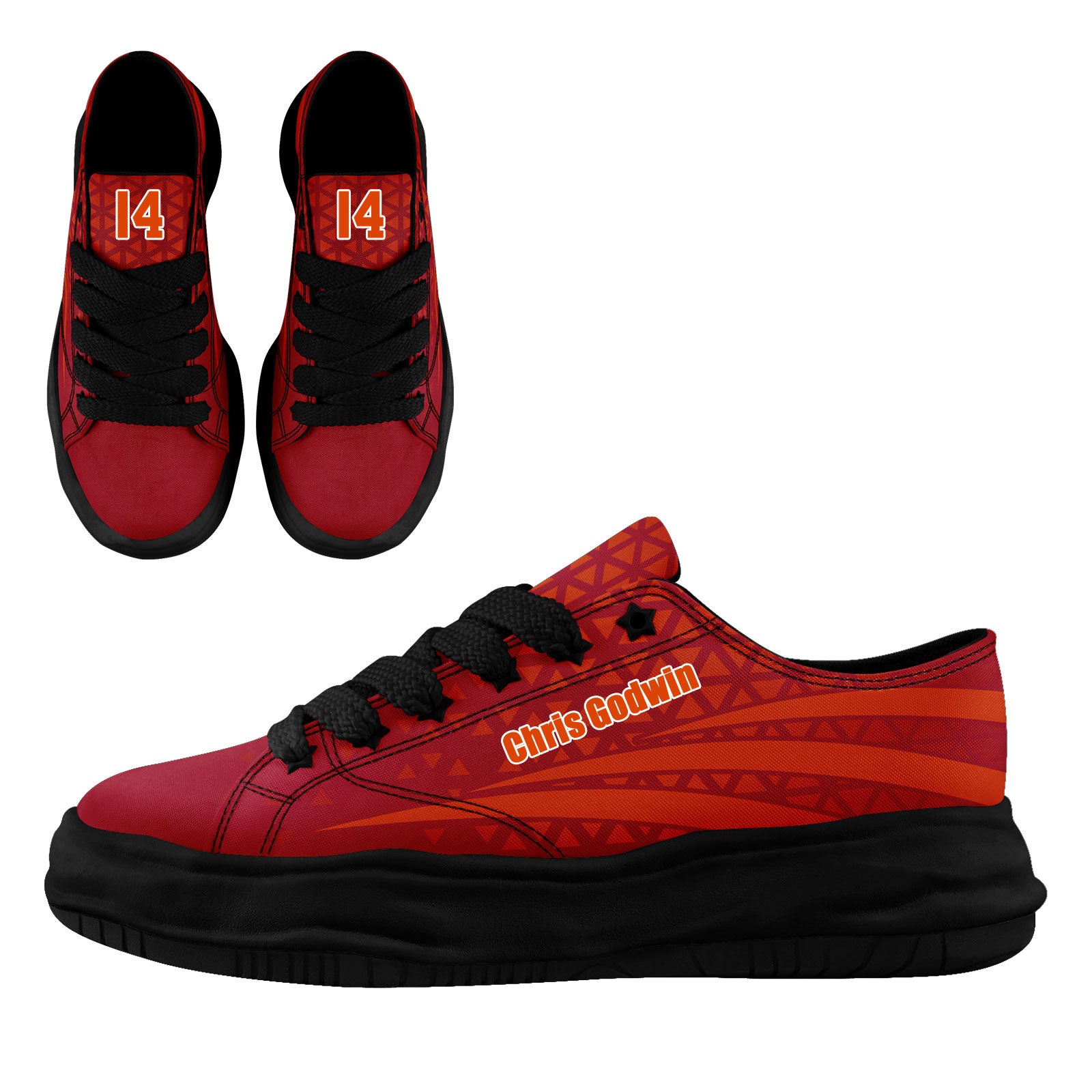 Custom Red White Florida Football Jersey and Sports Shoes Combo Offer Personalized Combo ZH-D023031-29