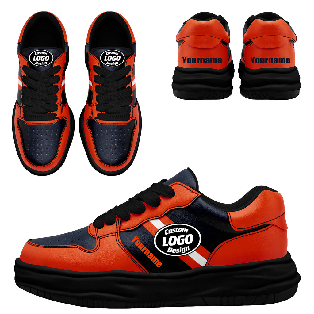 Custom Blue Orange Chicago Shoes Personalized Sneaker FN032-D020389-7