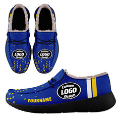 Custom Blue Yellow Los Angeles Shoes Personalized Sneaker FN042-D020279-15