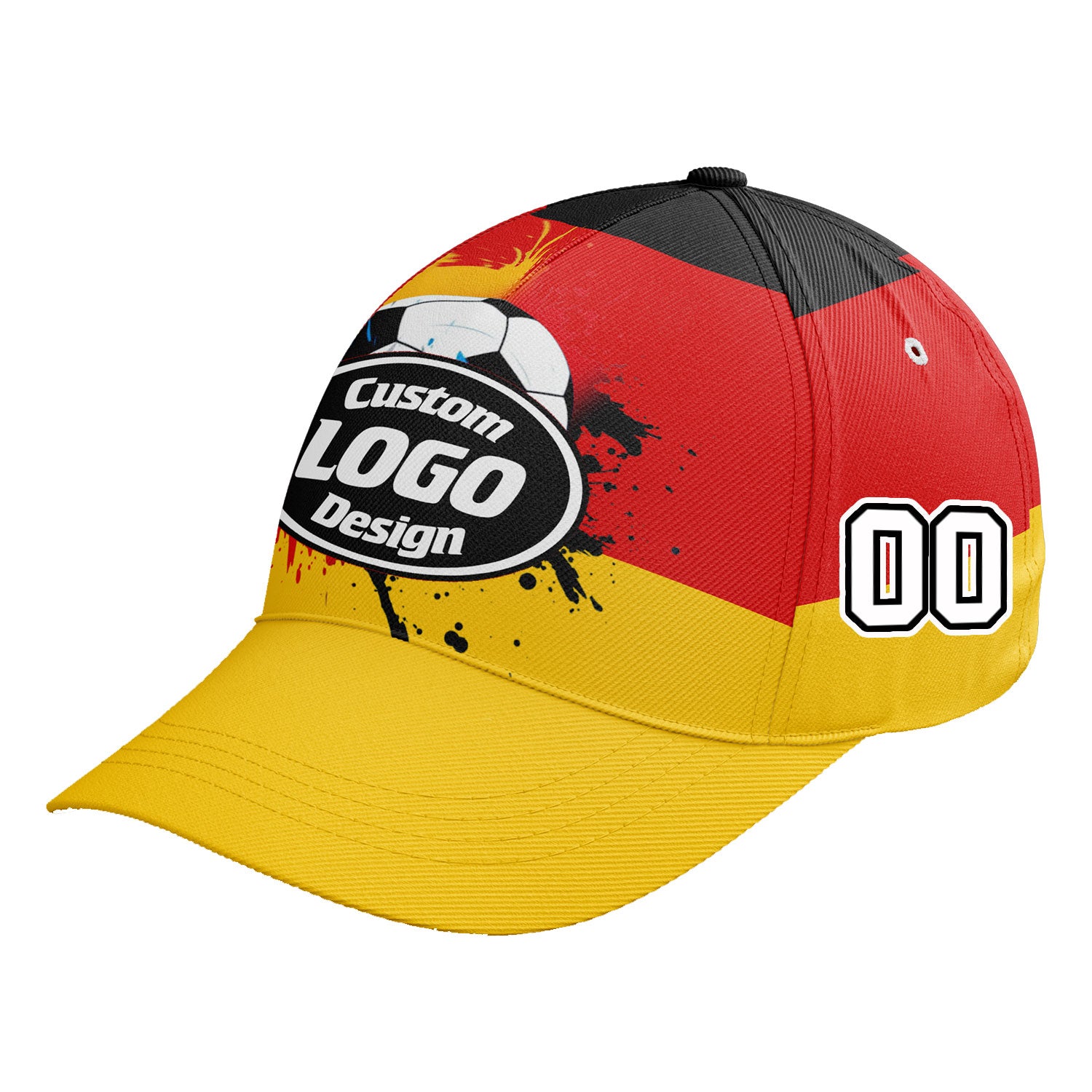 Personalized 2026 Germany Soccer Fan Hat - Add Your Name & Design Custom 2026 Football Tournament Hat YW061-F028095-4