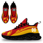 Custom Spain 2026 World Cup Sneakers DIY Country Flag Running Shoes Lightweight Sport Shoes Gift for Football Fans Personalized Team Name and Logo FN003-F025036-6