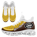 Custom Brown Yellow Maxsoul Shoes Personalized Sneaker FN030XD-D020388-14