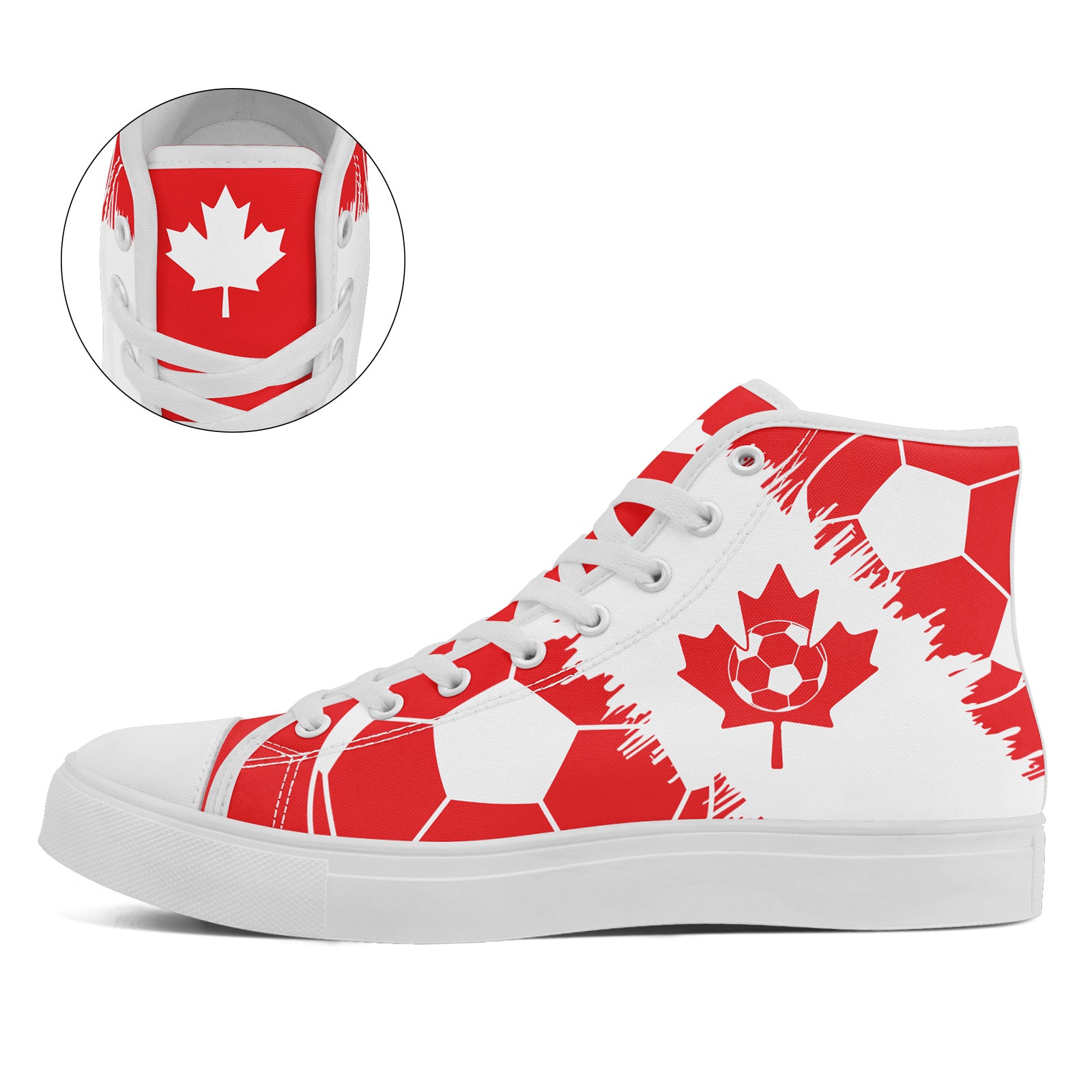Custom 2026 World Cup Canada Sneakers DIY Country Flag Running Shoes Lightweight Sport Shoes Gift for Football Fans Personalized Team Name and Logo FN024-F023064-1