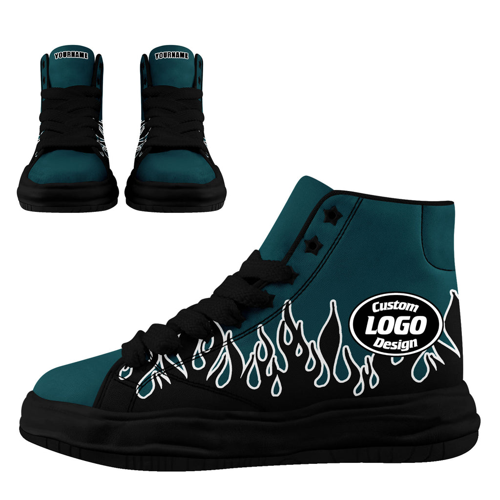 Custom Green Black Philadelphia Football Jersey and Firesoul Sports Shoes Combo Offer Personalized Combo ZH-D020273-23