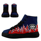 Custom Blue Red New England Football Jersey and Firesoul Sports Shoes Combo Offer Personalized Combo ZH-D020273-26