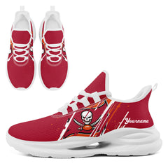 Custom Tampa Bay Personalized Team NFL Fan Gear Sneakers – Unisex Gameday Athletic Shoes Custom Team Name Sports Runners FN079-E020219-29