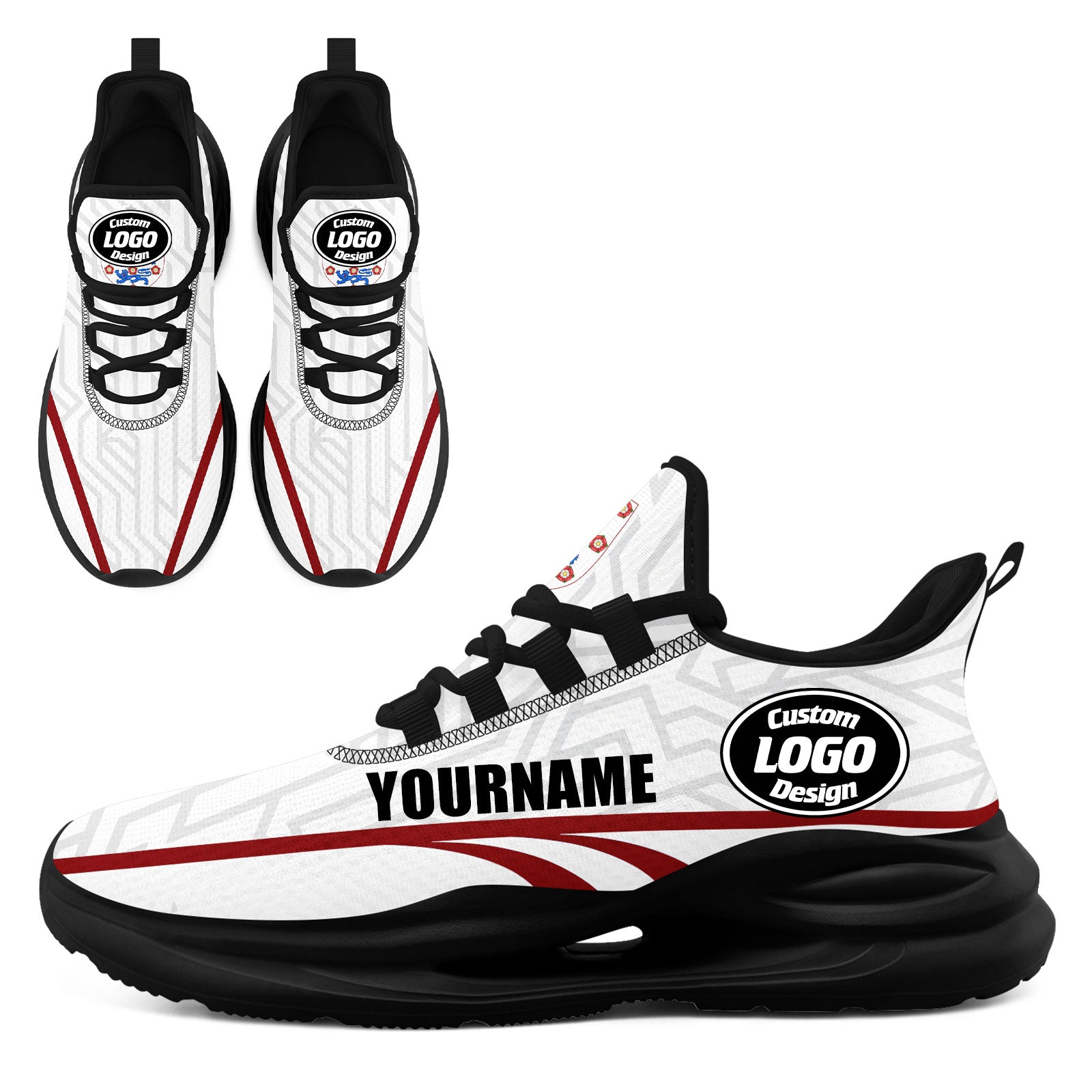 Custom England 2026 World Cup High Quality Soccer Stadium Version Jersey Sneakers Sports Shoes and Hat Combo Offer Personalized Team Name and Logo ZH-F025133-2