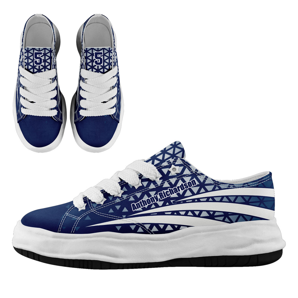 Custom Blue White Indiana Football Jersey and Sports Shoes Combo Offer Personalized Combo ZH-D023031-14