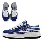 Custom Blue White Indiana Football Jersey and Sports Shoes Combo Offer Personalized Combo ZH-D023031-14