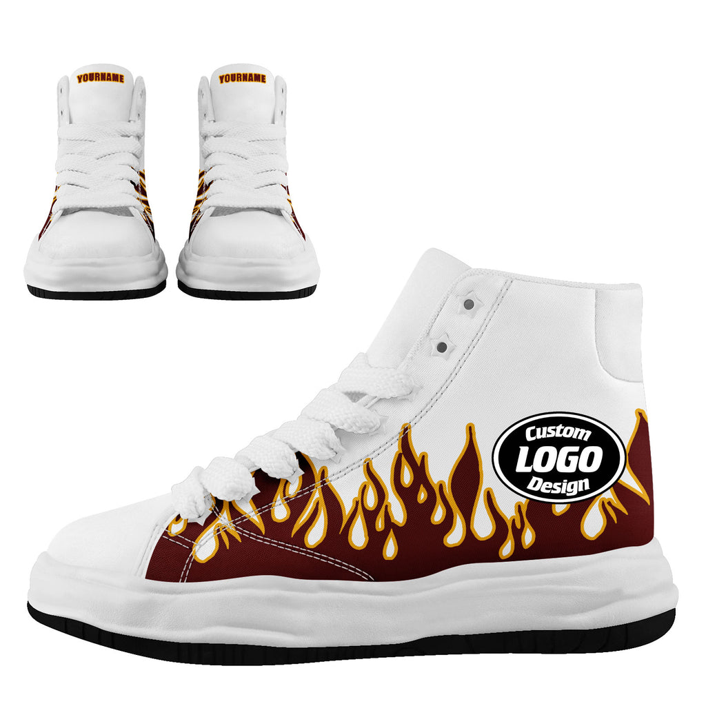 Custom Red Yellow White Washington Football Jersey and Firesoul Sports Shoes Combo Offer Personalized Combo ZH-D020273-31