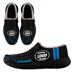 Custom Black Blue Carolina Shoes Personalized Sneaker FN042-D020279-5