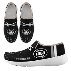 Custom Black Gray Las Vegas Shoes Personalized Sneaker FN042-D020279-20