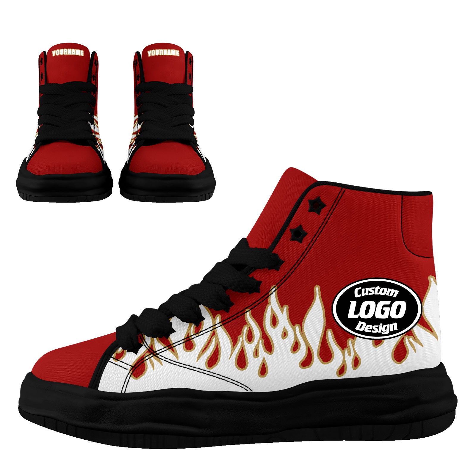 Custom Red White San Francisco Football Jersey and Firesoul Sports Shoes Combo Offer Personalized Combo ZH-D020273-25