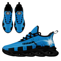 Custom Blue Black Carolina MaxSoul Shoes and Hat Combo Offer Personalized Combo ZH-D020264-5