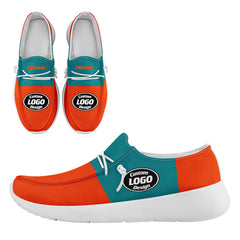 Custom Miami Orange Green Shoes Personalized Sneaker FN018-D020278-24