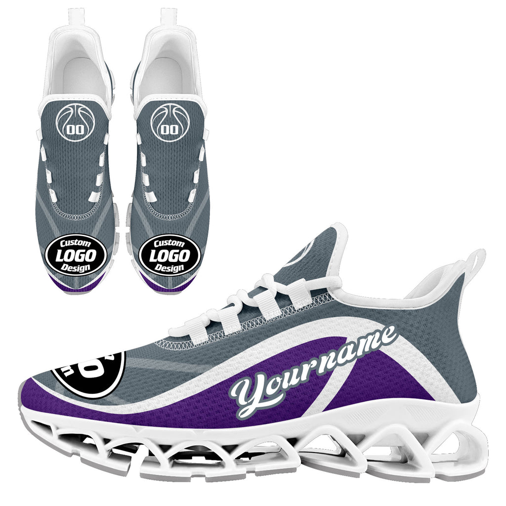 Custom Purple Gray Maxsoul Shoes Personalized Sneaker FN003XD-D020391-8