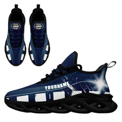 Custom Blue White Dallas MaxSoul Shoes and Hat Combo Offer Personalized Combo ZH-D020264-9