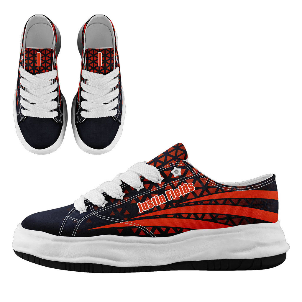 Custom Black Orange Illinois Football Jersey and Sports Shoes Combo Offer Personalized Combo ZH-D023031-7